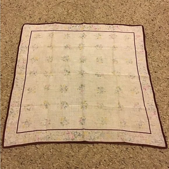 YVES ST LAURENT VINTAGE SCARF HANDKERCHIEF GUC VINTAGE